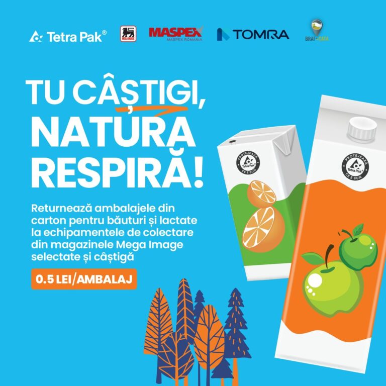 Se lansează în România primul proiect de colectare a ambalajelor de carton pentru băuturi și lactate