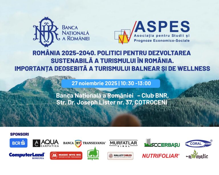 România 2025-2040. Politici pentru dezvoltarea sustenabilă a turismului în România. Importanța deosebită a turismului balnear și de wellness