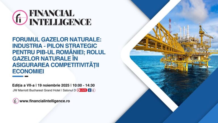 Financial Intelligence, în parteneriat cu AEI, organizează Forumul Gazelor Naturale – pe 19 noiembrie