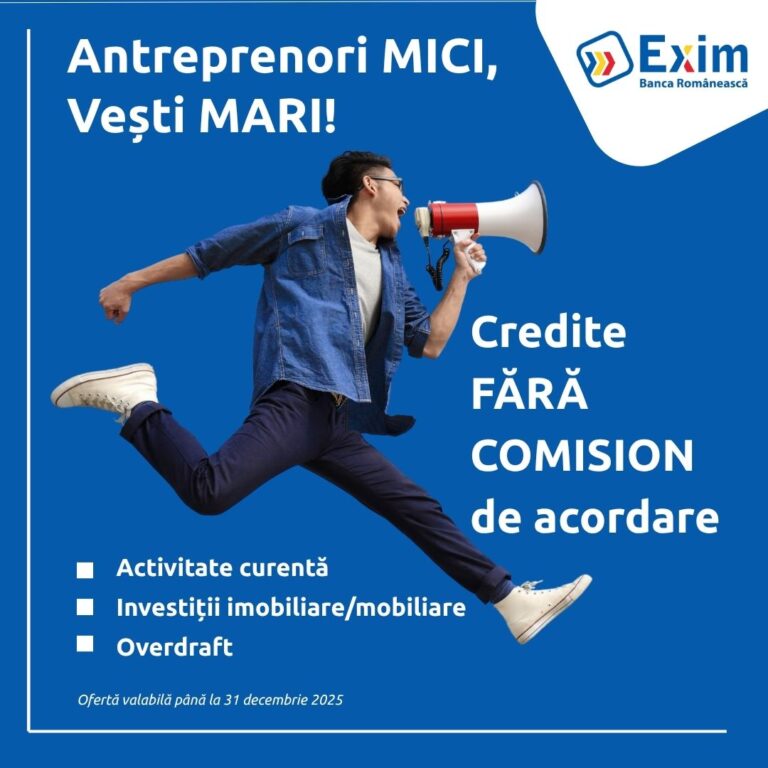 Credite fără commision de acordare pentru micii antreprenori
