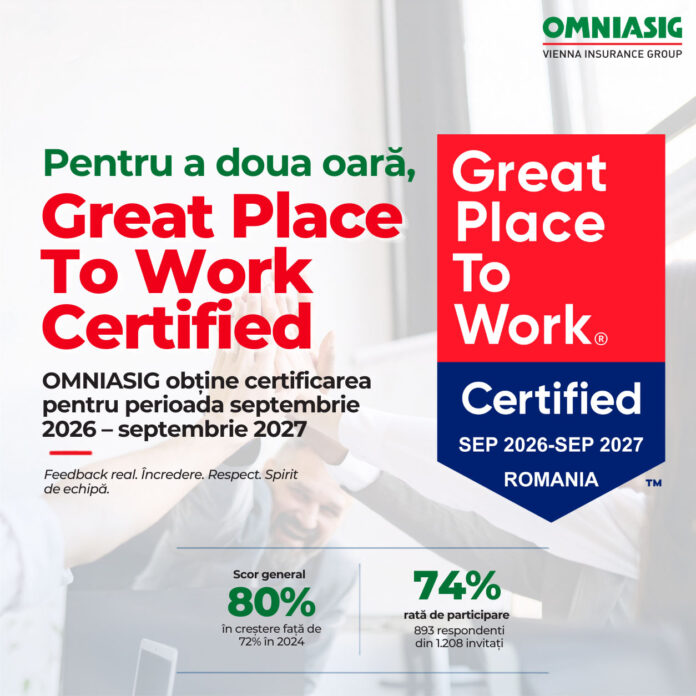 OMNIASIG obține certificarea pentru perioada septembrie 2026