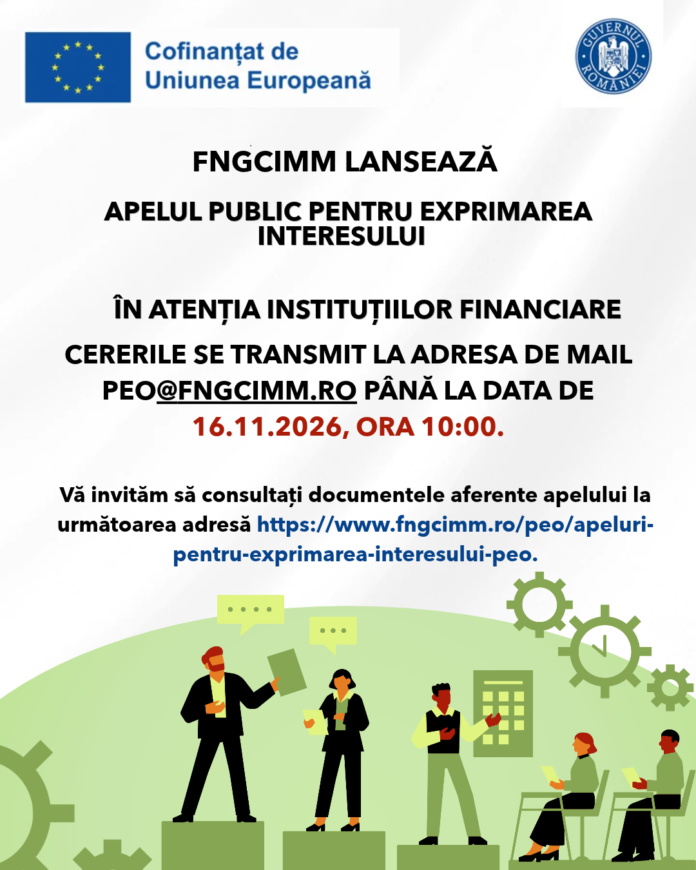 Macheta PEO lansare apel intermediari financiari
